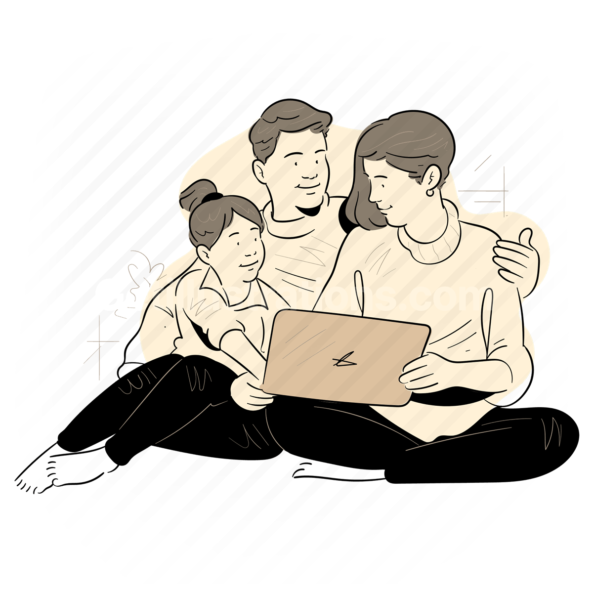 Family and Children illustration preview image